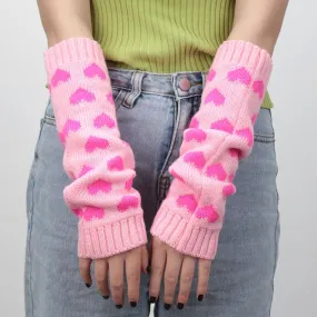 1 Pair Kawaii Heart Wrist Warmers