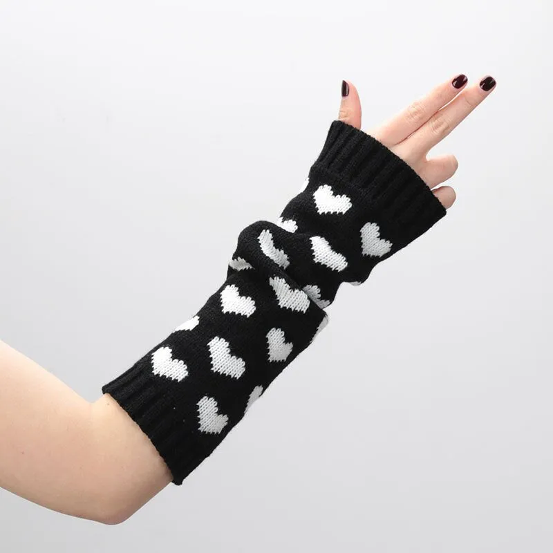 1 Pair Kawaii Heart Wrist Warmers