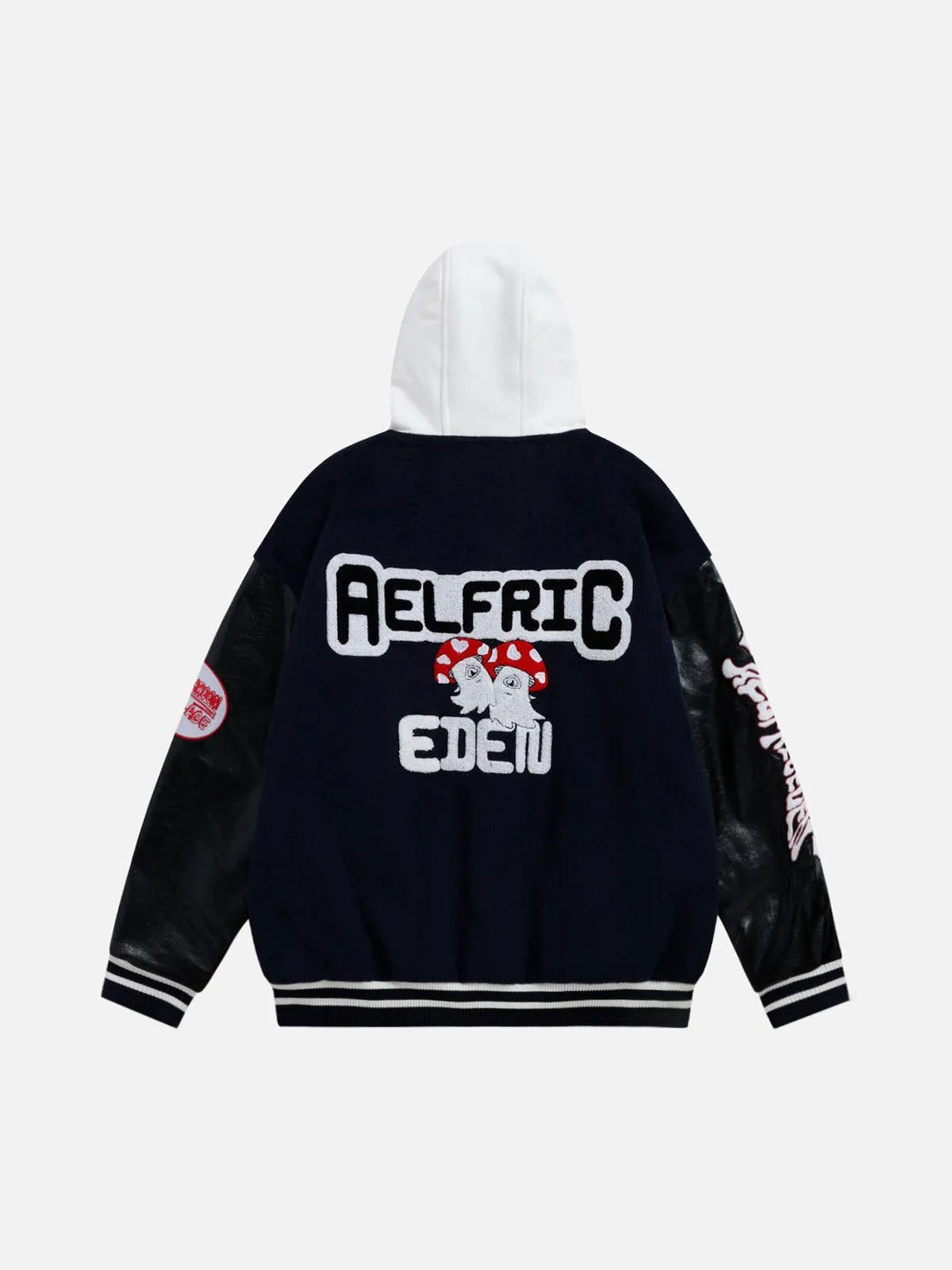 Aelfric Eden Color Blocking Hodded Varsity Jacekt