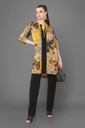 Aliyah  Abstract Floral Printed Tunic