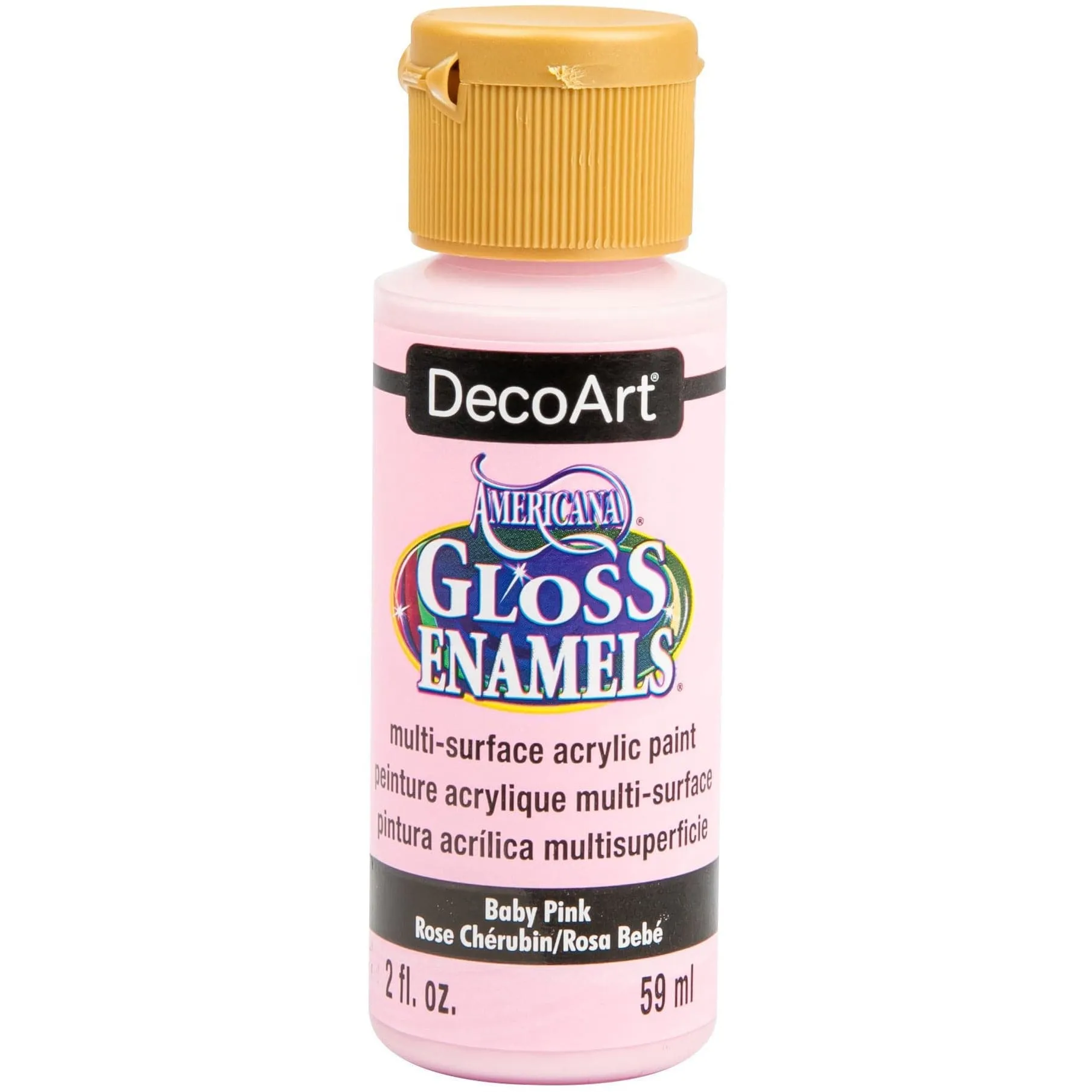 Americana Gloss Enamels Acrylic Paint 59ml - Baby Pink