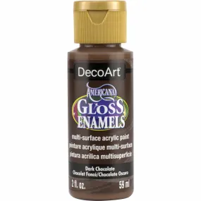 Americana Gloss Enamels Acrylic Paint 59ml - Dark Chocolate