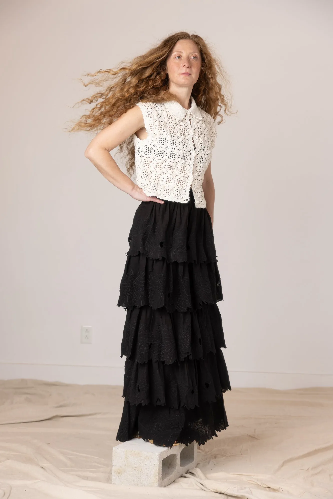 Ares Maxi Embroidered Skirt