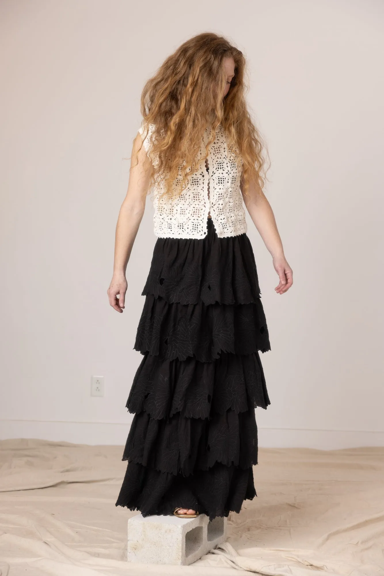 Ares Maxi Embroidered Skirt