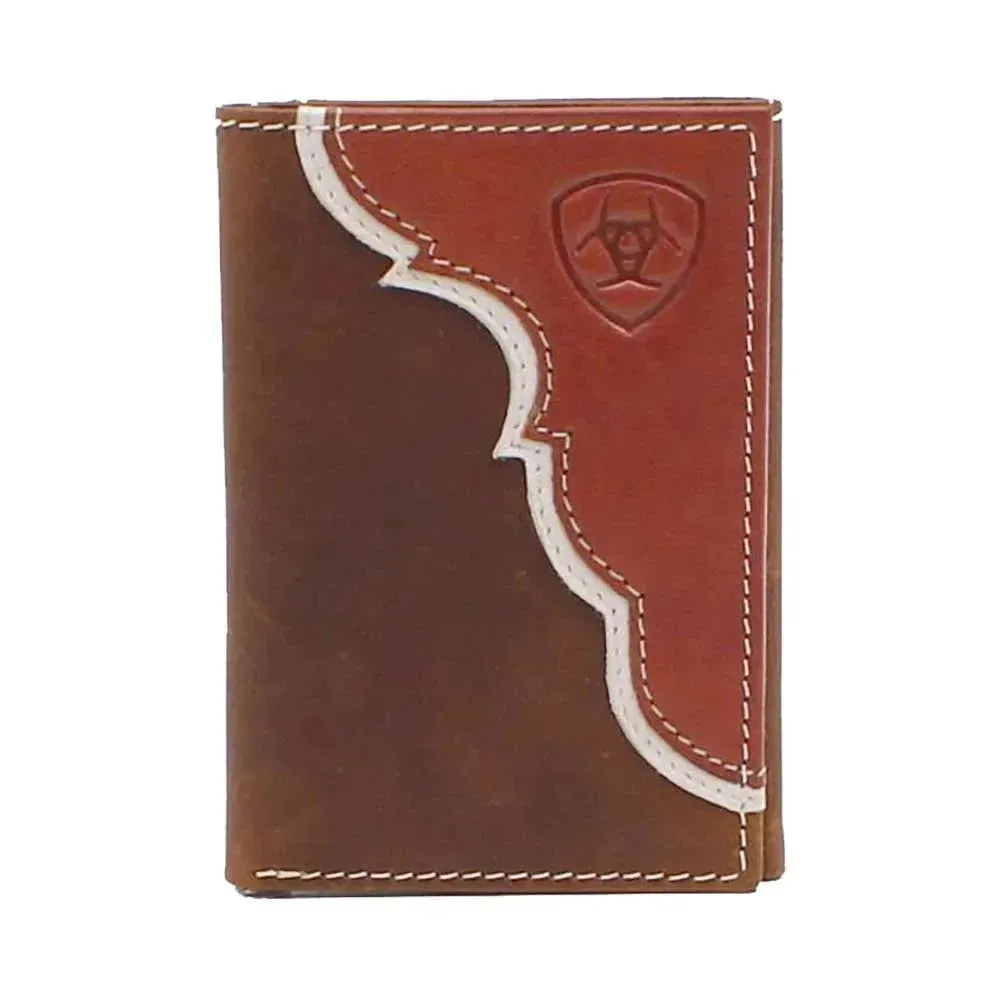 Ariat Two Toned Overlay - Men's Trifold Wallet