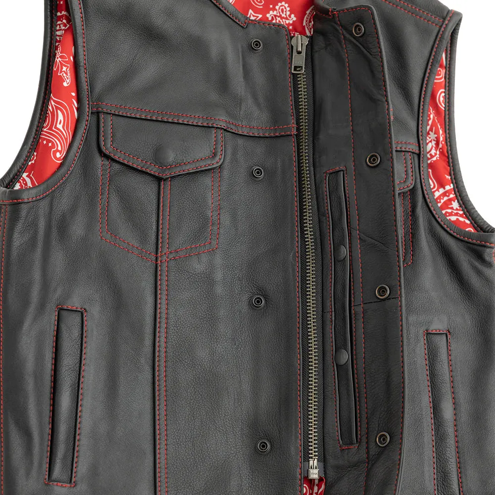 Bandit Men's Leather Motorcycle Vest - Two Colors Available