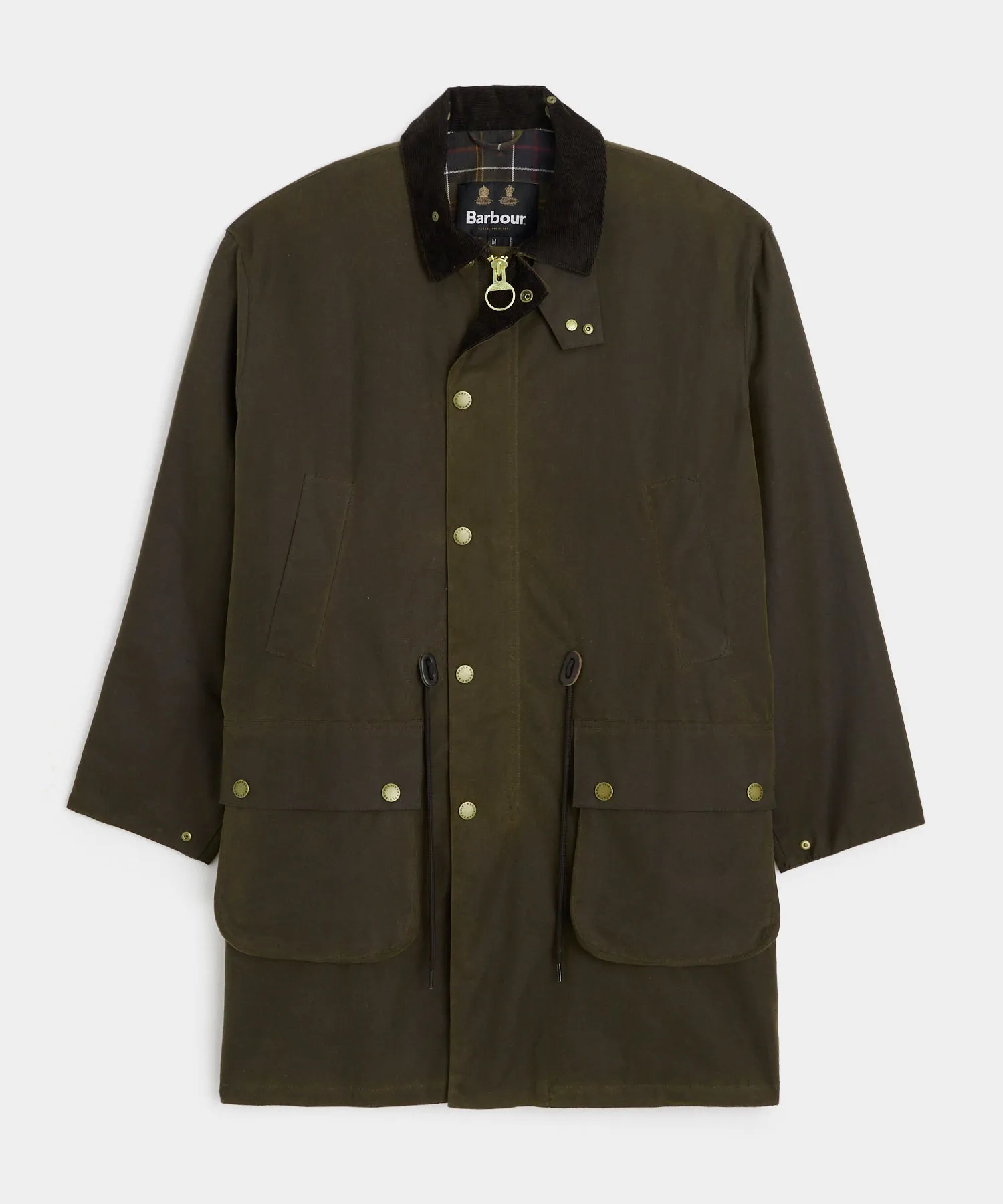 Barbour Bedale Wax Trench Coat in Olive