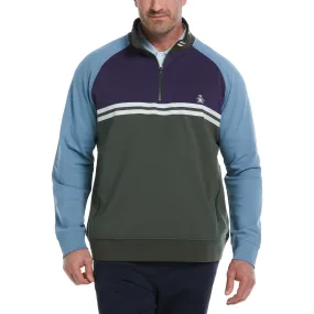 Big & Tall 1/4 Zip Color Block Jacket