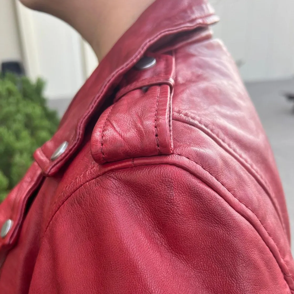 Biker-Look Sheep Leather Jacket