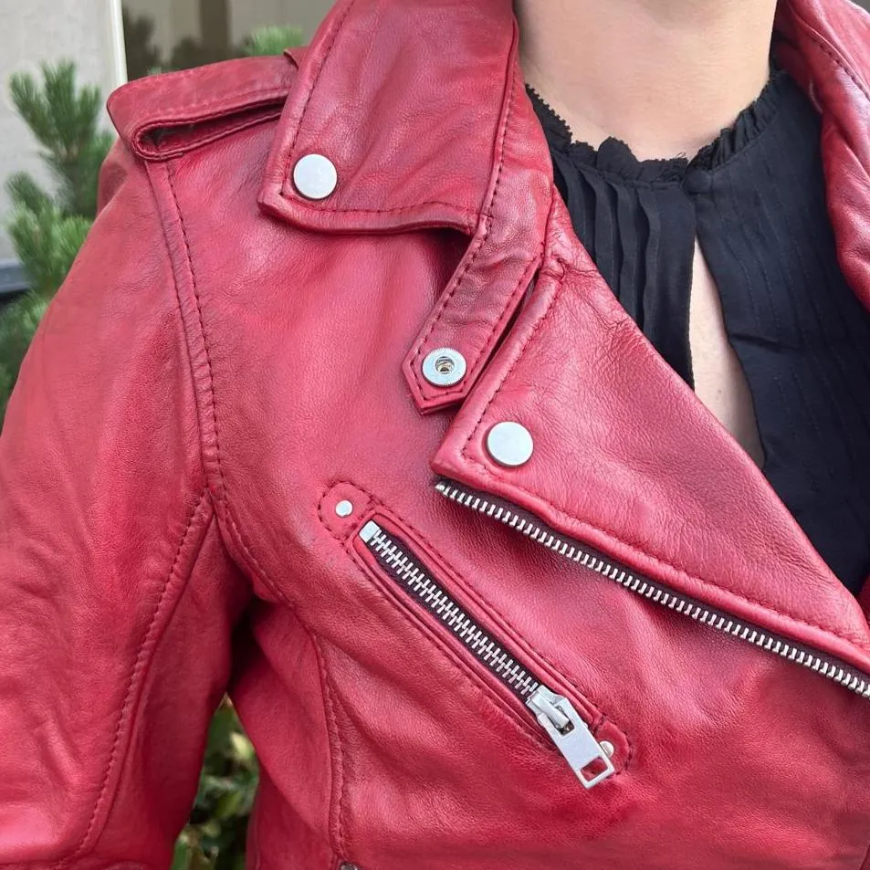 Biker-Look Sheep Leather Jacket