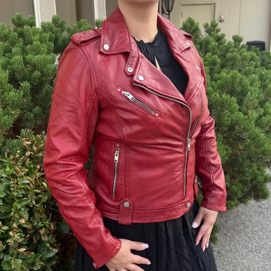 Biker-Look Sheep Leather Jacket