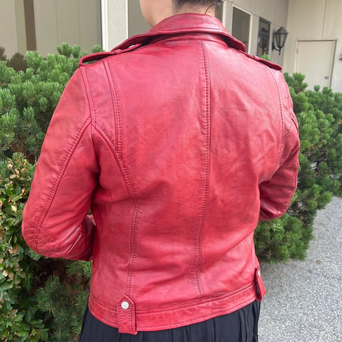 Biker-Look Sheep Leather Jacket