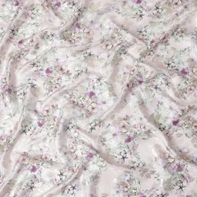 Blush Blossom Pink Pure Silk Satin Fabric: A Touch of Spring - D17612