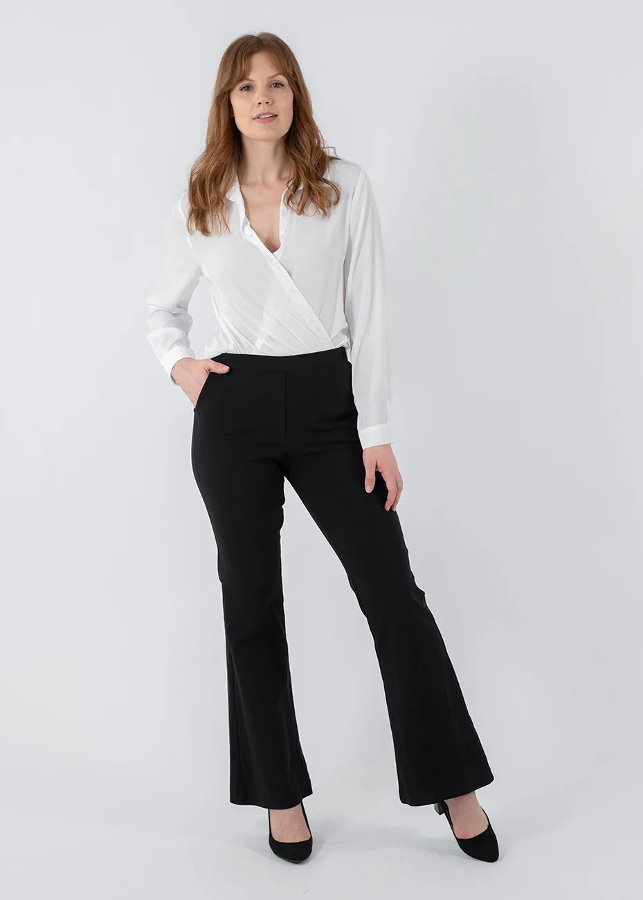 Bootie Bengaline Kick Flare pant in Black