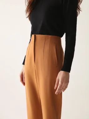 Brown Sugar High Waist Beltless Pants