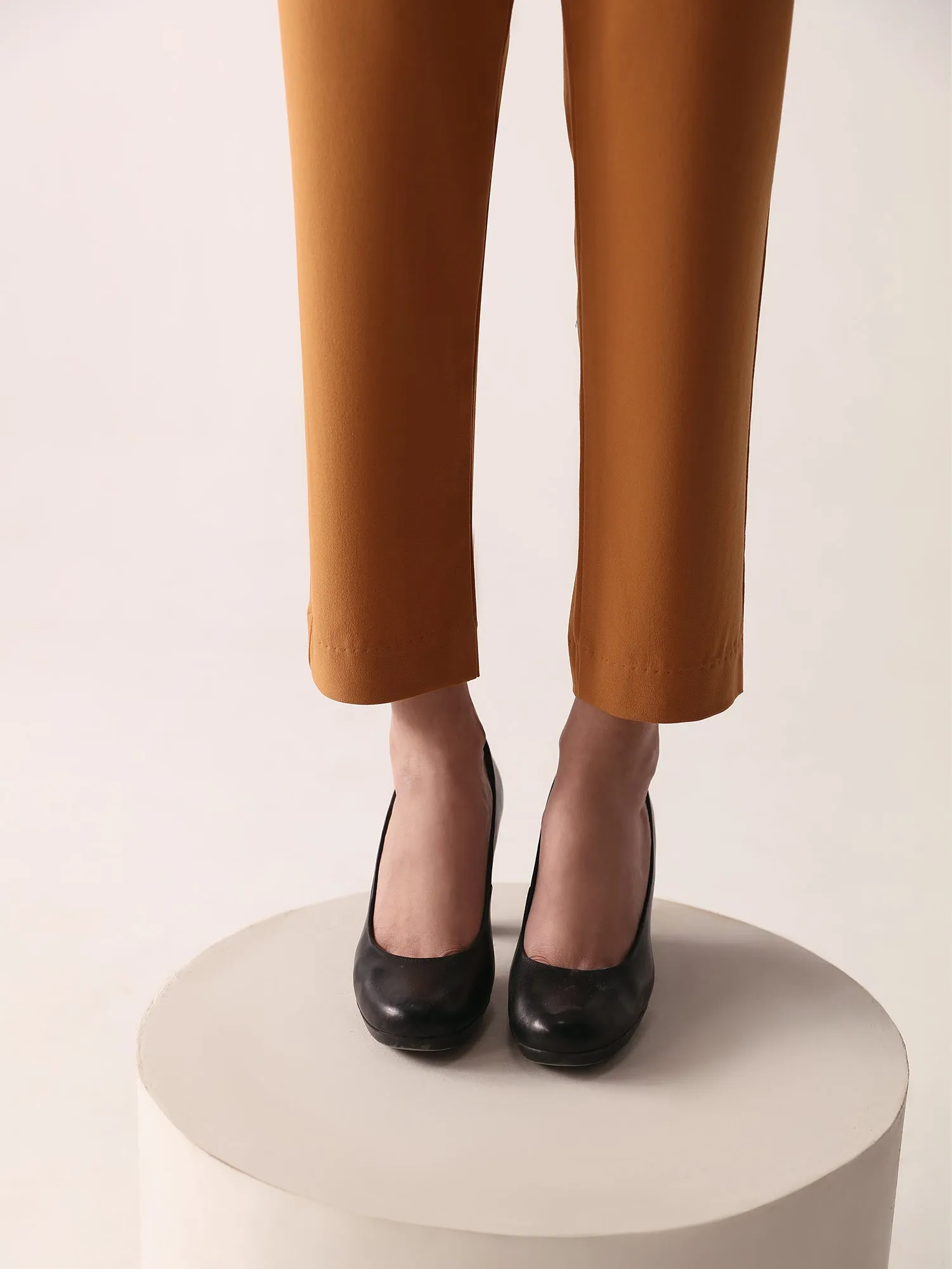 Brown Sugar High Waist Beltless Pants