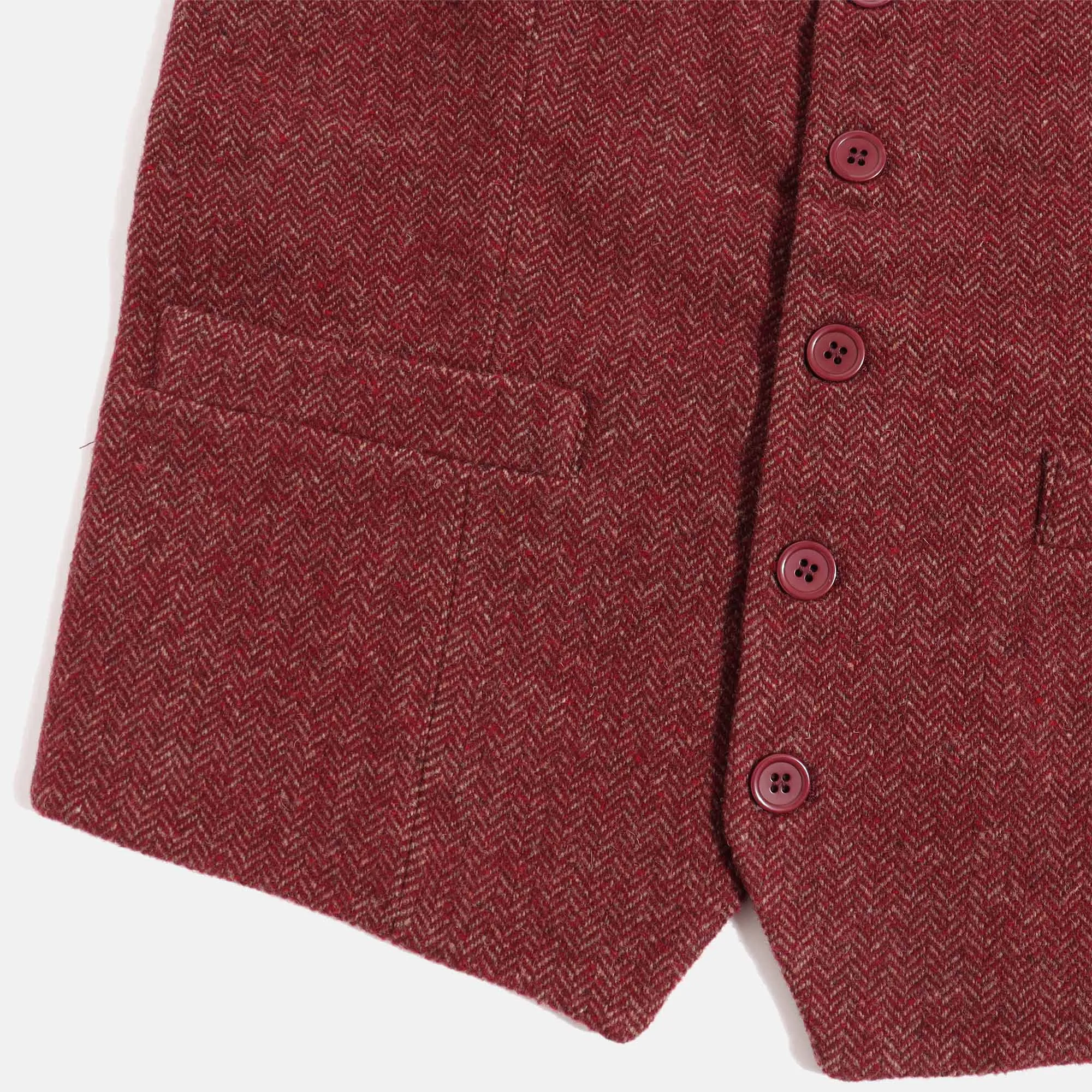 Burgundy Tweed Vest