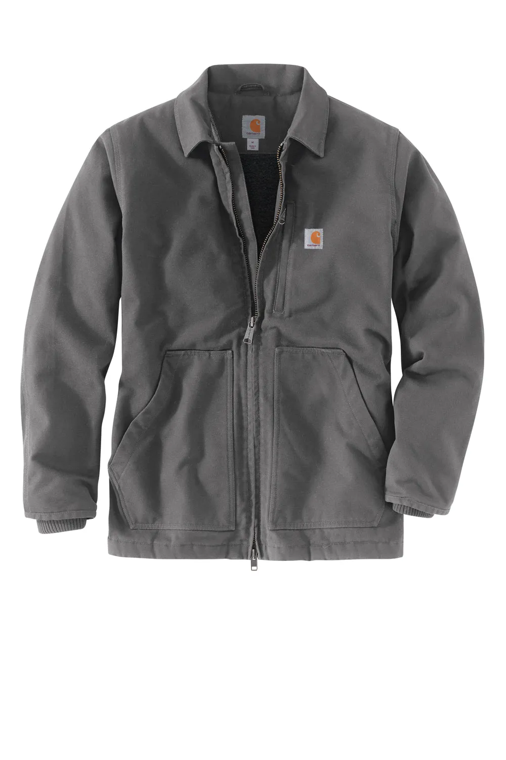 Carhartt Mens Sherpa Lined Full Zip Jacket - Gravel Grey