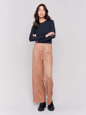 Charlie B C5540 Pull-On Faux Suede Flare Pants