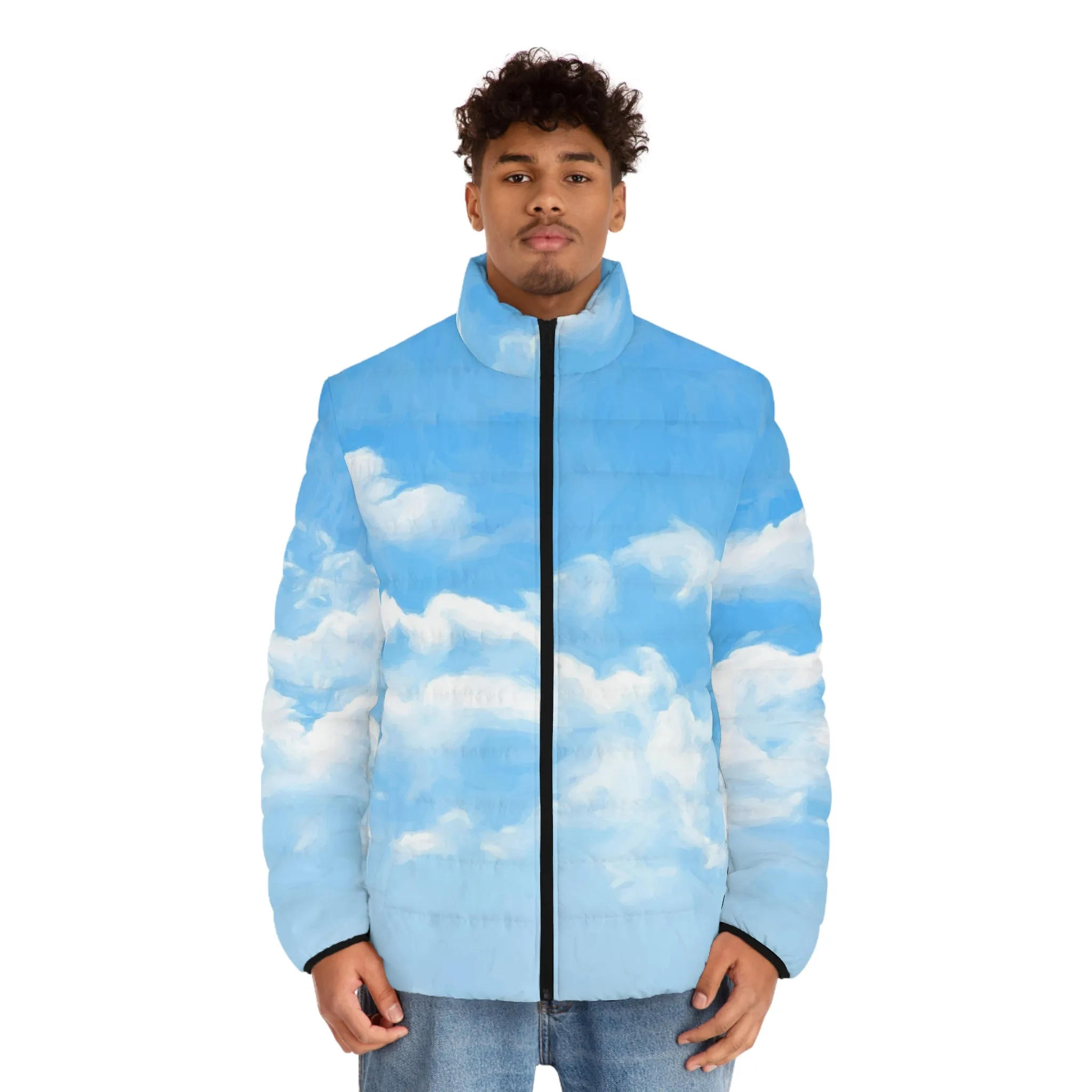 Clouds Aesthetic Men's Puffer Jacket