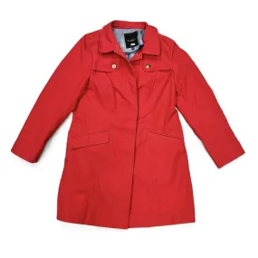 Coat Trench Coat By Talbots In Red, Size: M