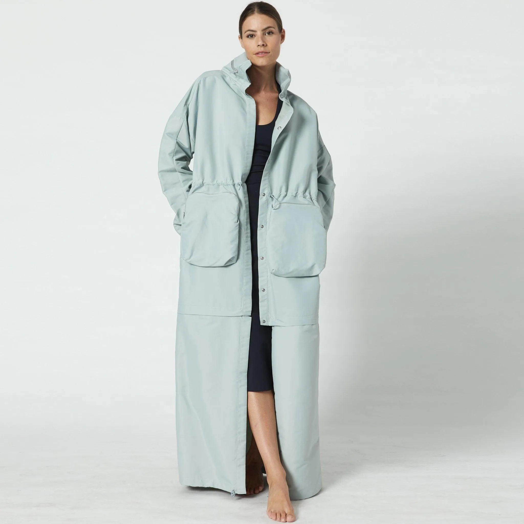 Coated Canvas Convertible Coat