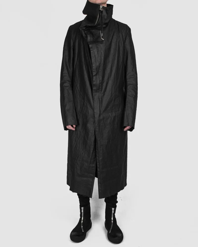 Coated linen coat