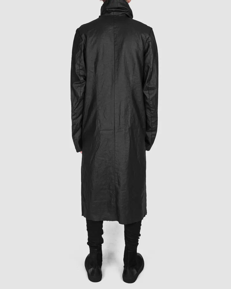 Coated linen coat