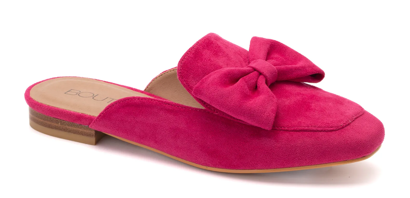 Corkys Hello Fall Fuchsia Suede Bow Slip-Ons