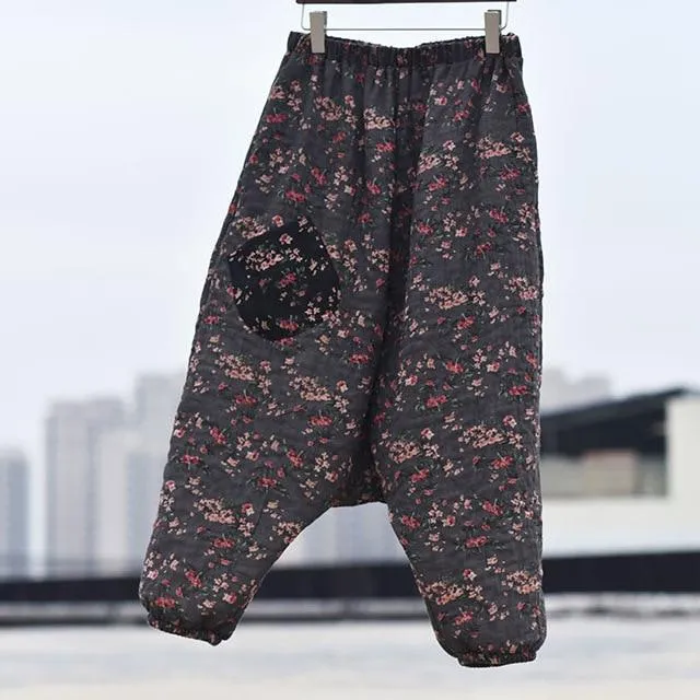 Cotton Linen Floral Harem Pants | Hippie