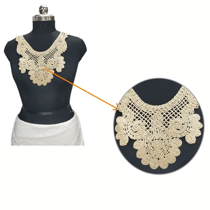 Cream Ornamental Embroidered Yoke