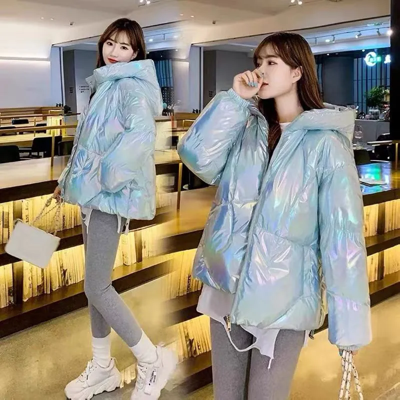 Cropped Thickened Loose Fit Puffer Jacket