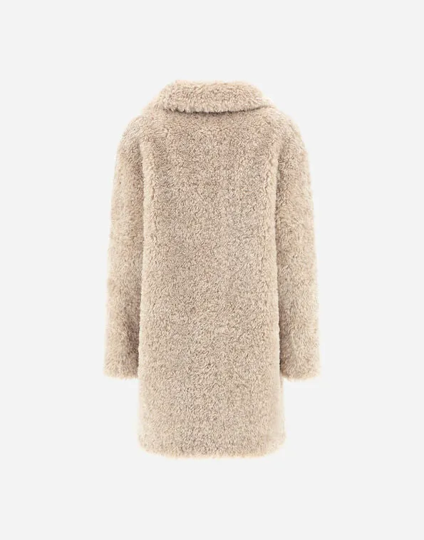 Curly Oversize Coat in Chantilly