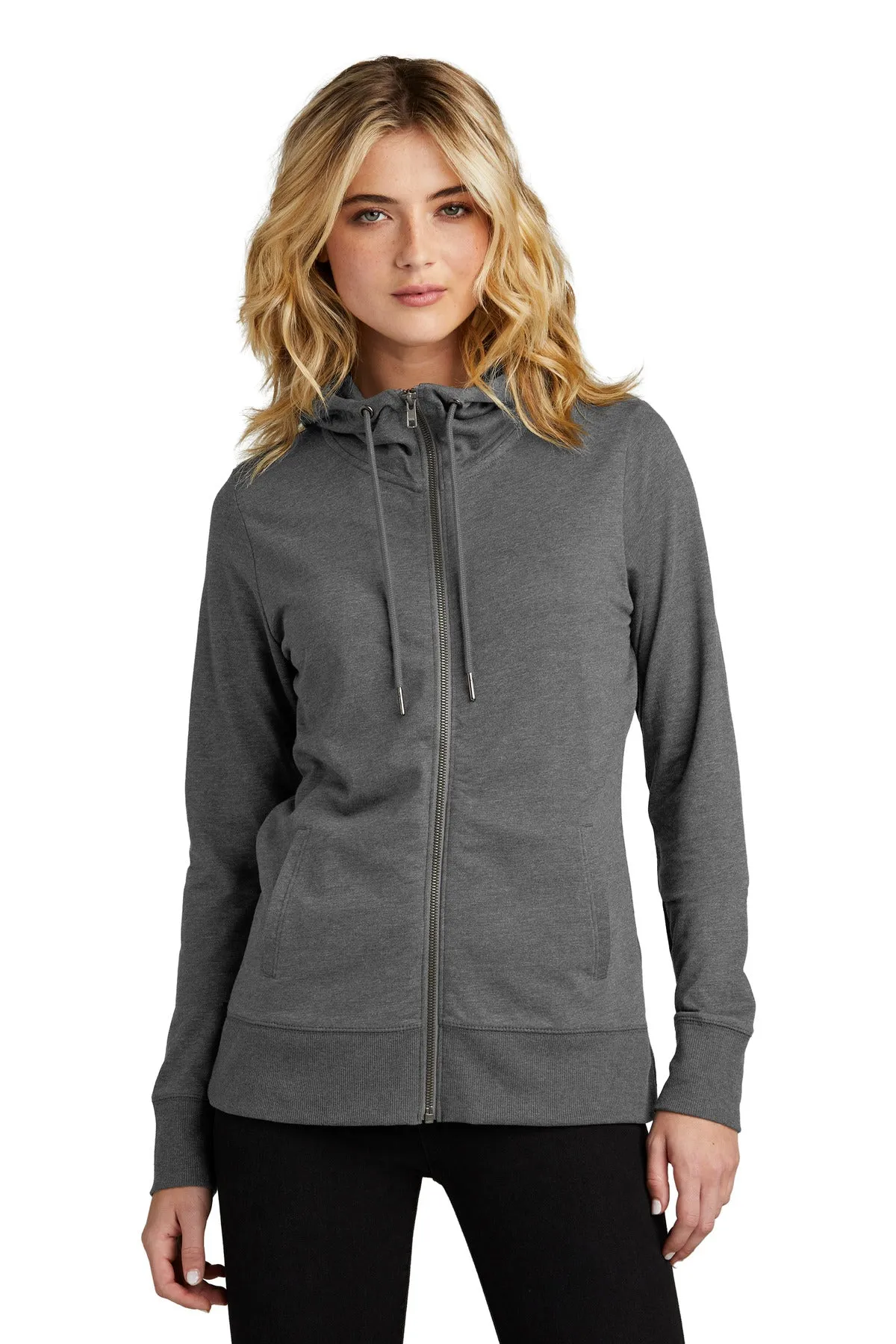 Custom Embroidered - District® Women's Featherweight French Terry™ Full-Zip Hoodie DT673