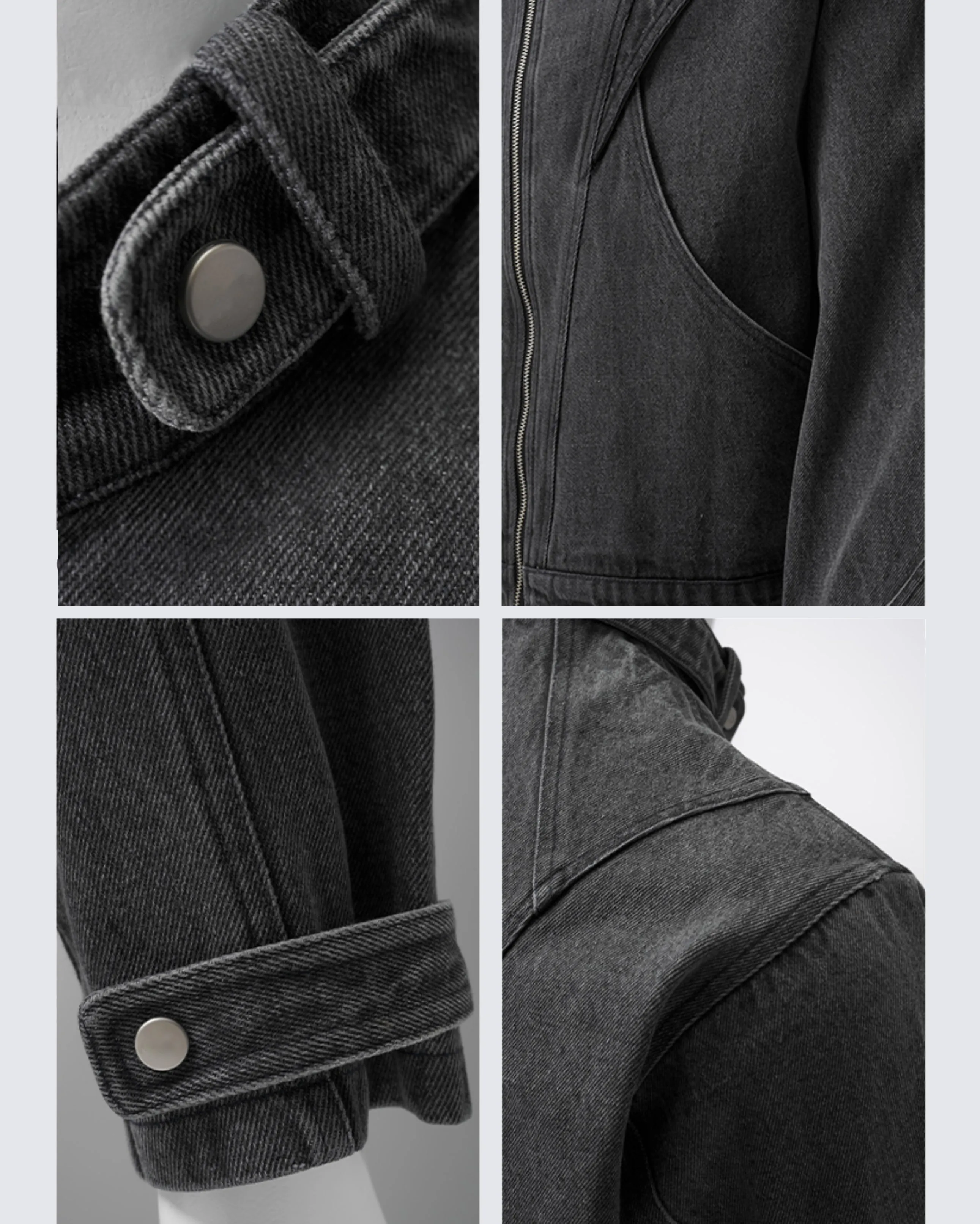 Deconstructed Dark Denim Jacket