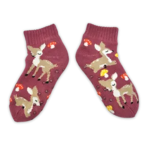 Deer and Mushrooms Cozy Warmer™ Slipper Socks