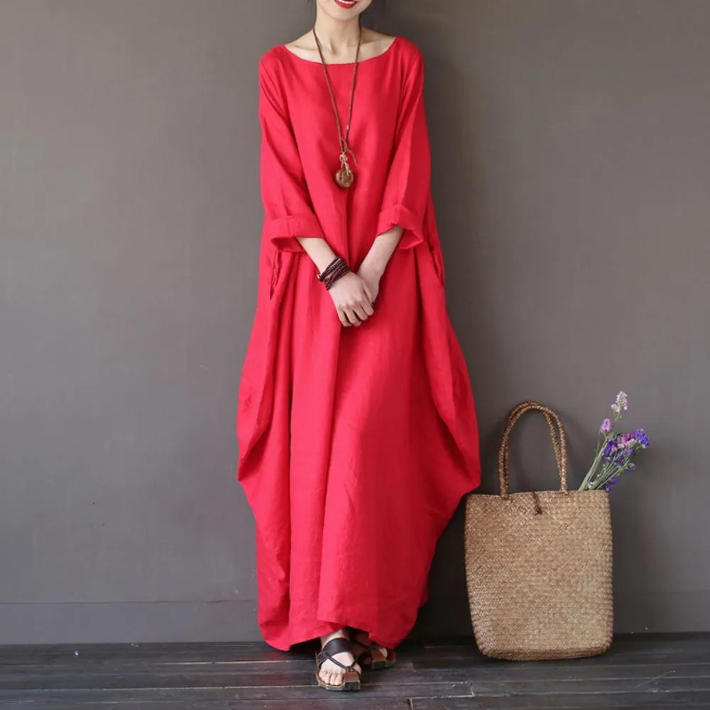 Delilah Oversized Short Sleeves Maxi Dress