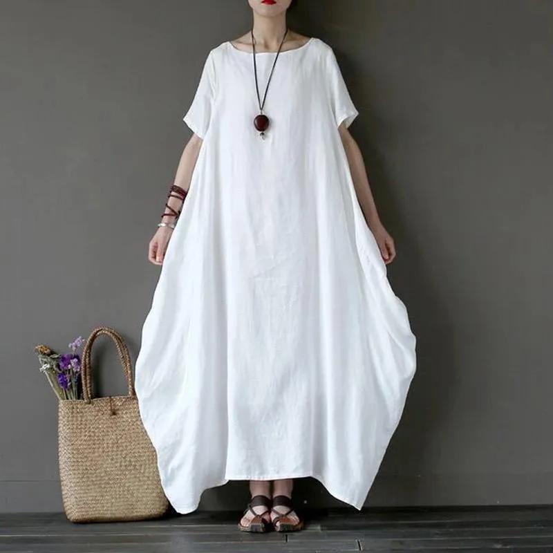 Delilah Oversized Short Sleeves Maxi Dress