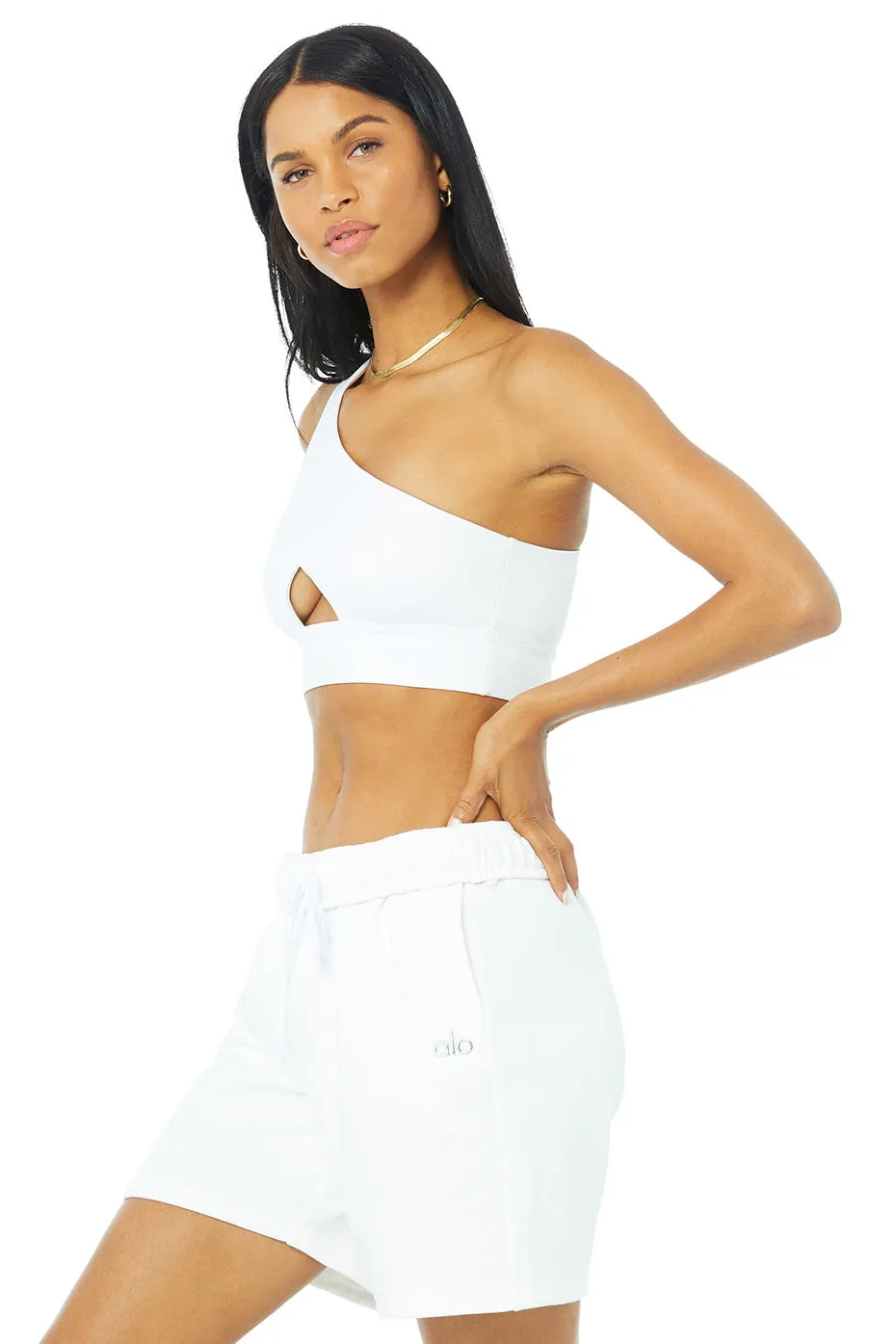 Diagonal Flex Bra - White