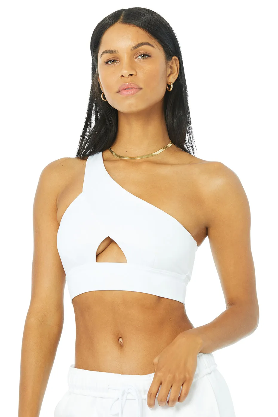 Diagonal Flex Bra - White