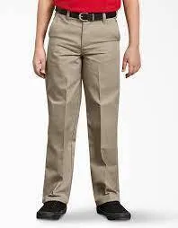 Dickies Boys Flat Front Pant Khaki