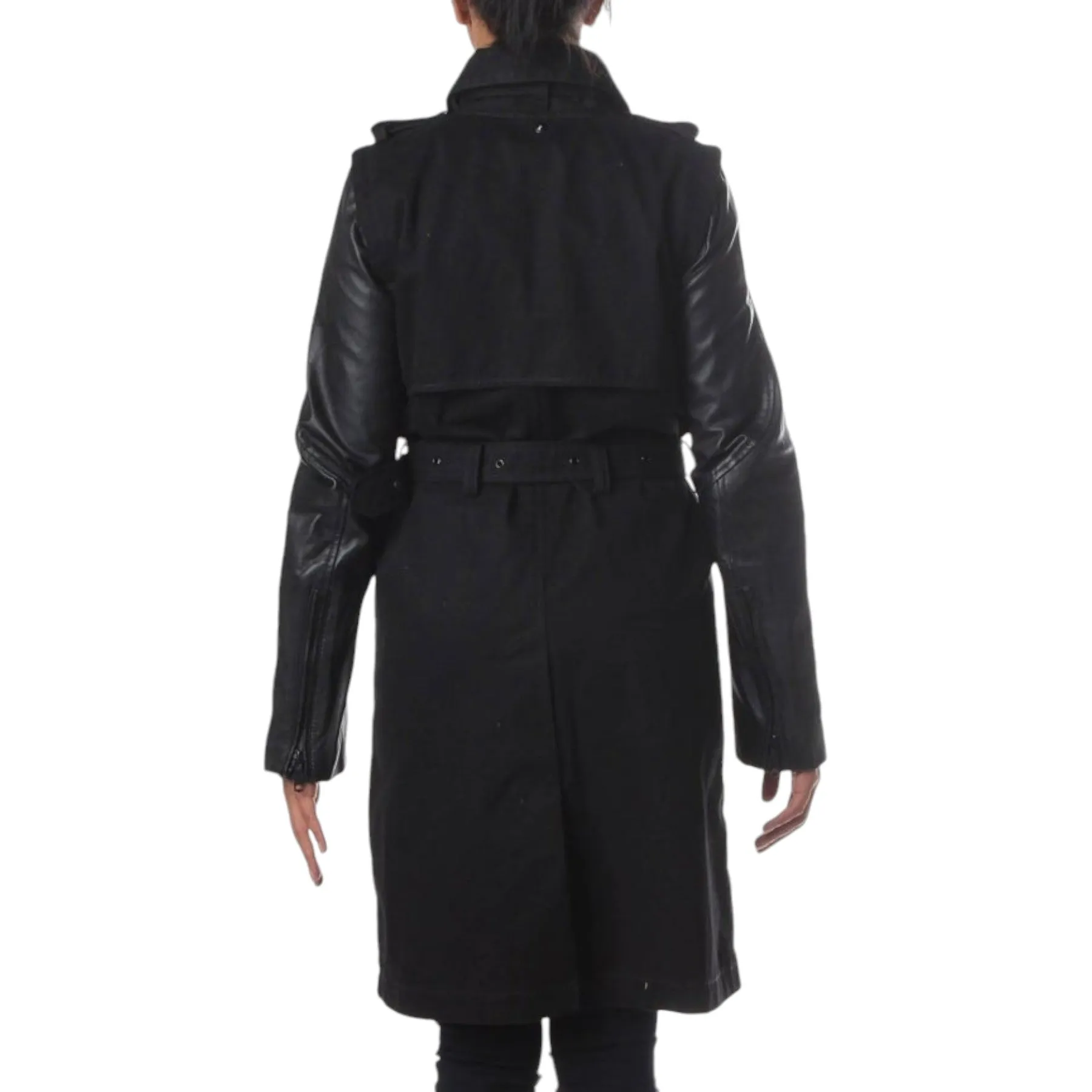 DIESEL L-SIOME CAPPOTTO Womens Trench Coat Knee Long Winter Outwear Waistcoat