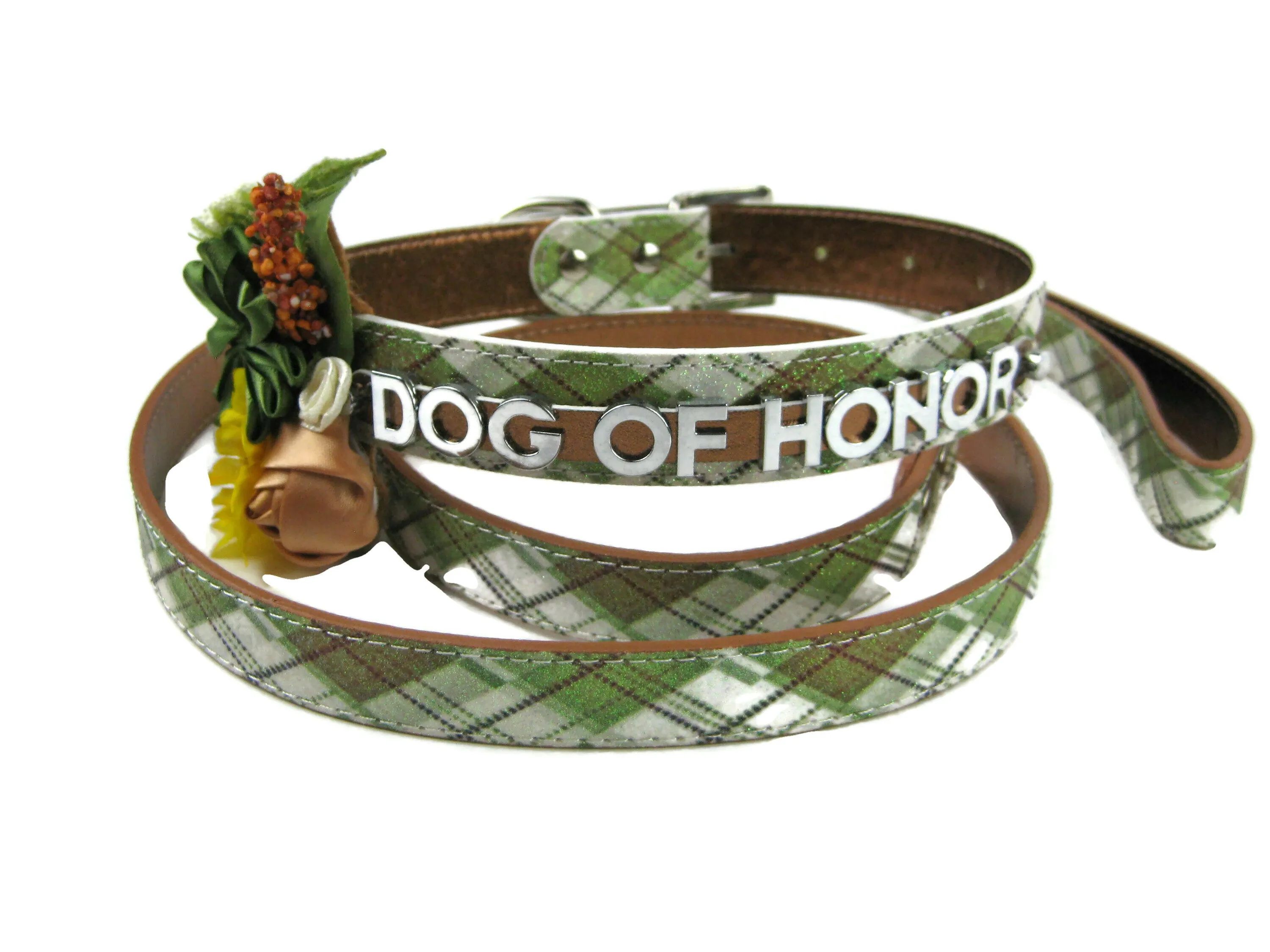 Dog of Honour Floral collar and leash | Sage and Copper