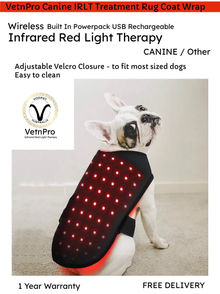 Dog Pet WIRELESS Infrared Light Therapy Pain Relief Healing LED Coat Rug Now in 2 SIZES