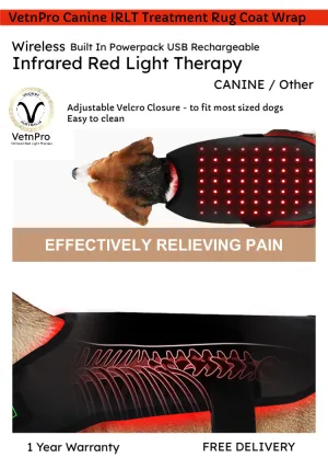 Dog Pet WIRELESS Infrared Light Therapy Pain Relief Healing LED Coat Rug Now in 2 SIZES