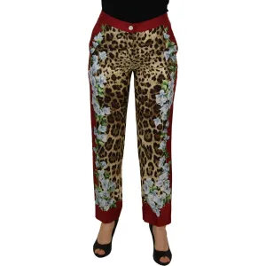 Dolce & Gabbana Elegant Multicolor High Waist Silk Pants