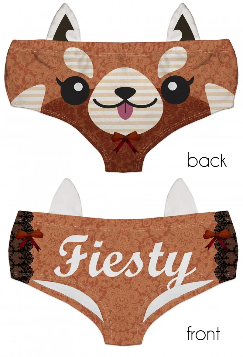 Ear Pantie - Fiesty Red Panda (6-10 UK Size)