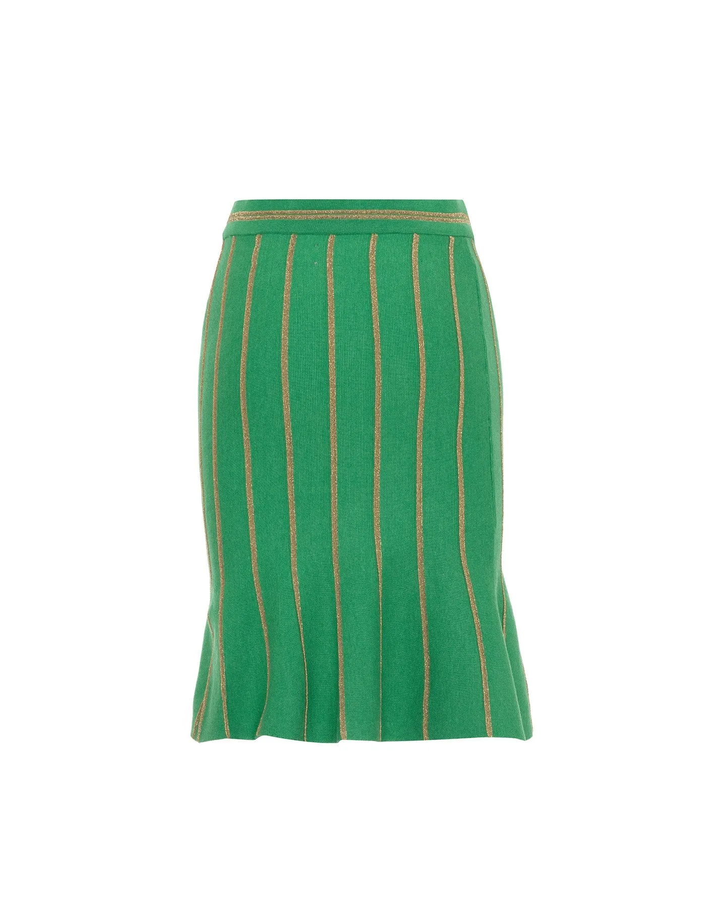 Ersa Shimmer Rib Stripe Tulip Skirt