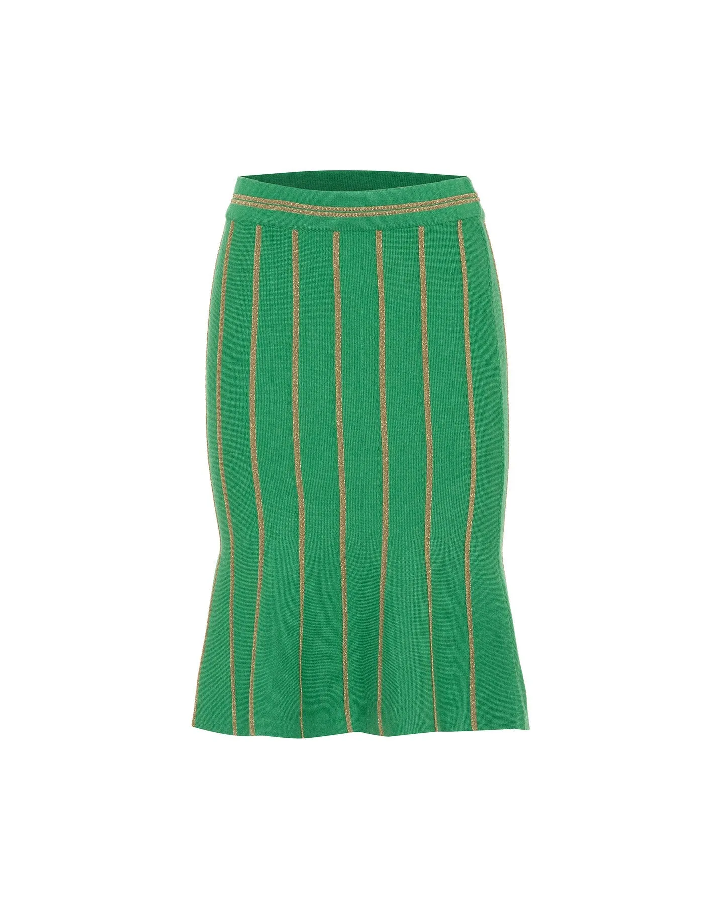 Ersa Shimmer Rib Stripe Tulip Skirt