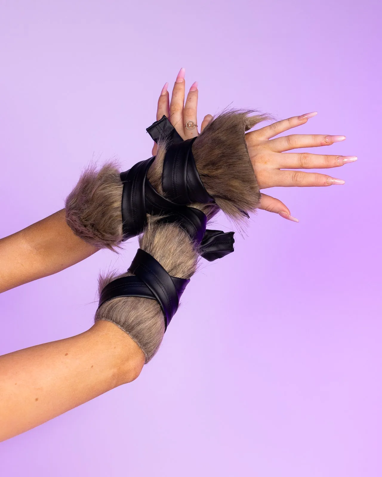 Faux Fur Arm Cuffs